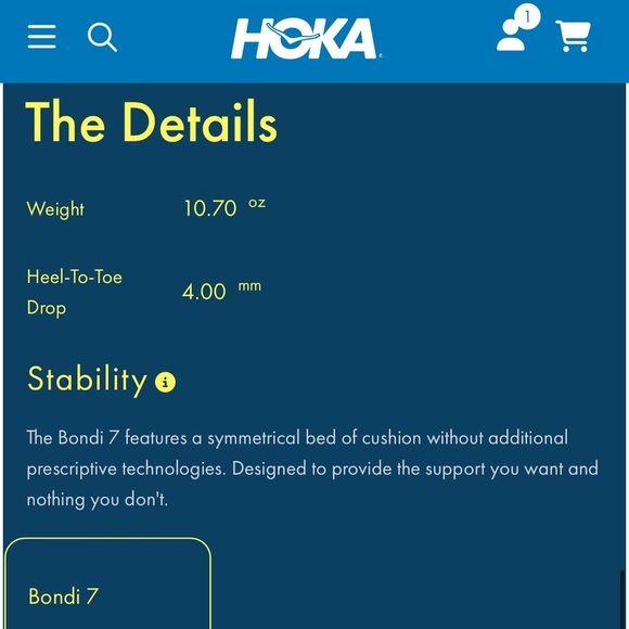 HOKA BONDI 7 WIDE (1110530-BBLC) All Black NWOB Men’s 7.5 2E or Women’s 9.5 2E - Picture 10 of 15